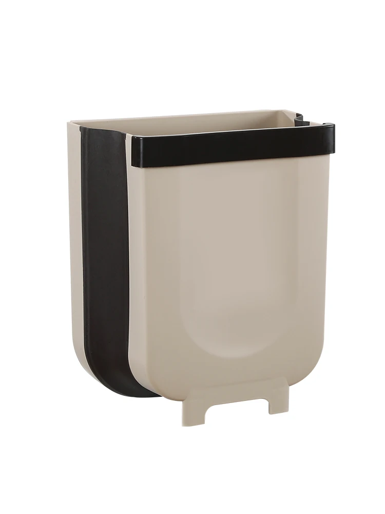 
Folding Small Size Wall Mounted Household Waste Bins Kitchen Plastic Fold Trash Can 