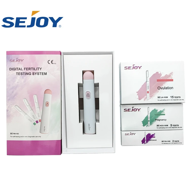 Sejoy Digital Fertility Testing  System 3 In1 LH Ovulation Test Strip Kit Digital Pregnancy Test