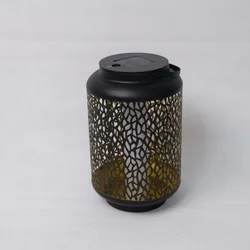 Garden night atmosphere decoration hanging lanterns Cylinder metal lantern projection iron hanging lamps