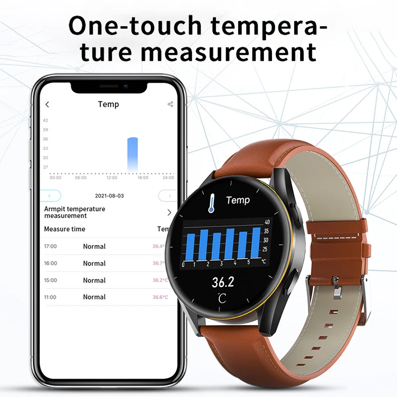 2022 Hi-Q Body Monitor H01 watch Full-time Heart Rate Blood Pressure Sports Fitness Watch