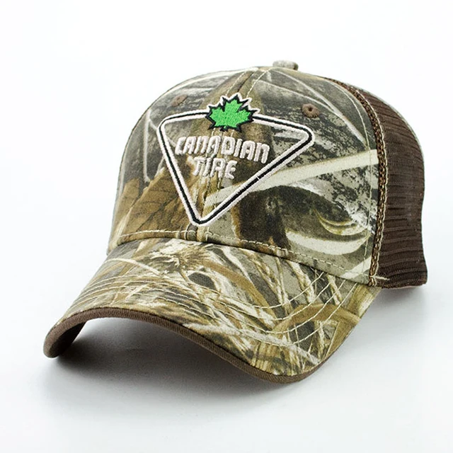 Custom summer embroidery logo hiking camo Sports cap 6 panel patch camp dad hats mesh Baseball Hat outdoor camouflage Cap