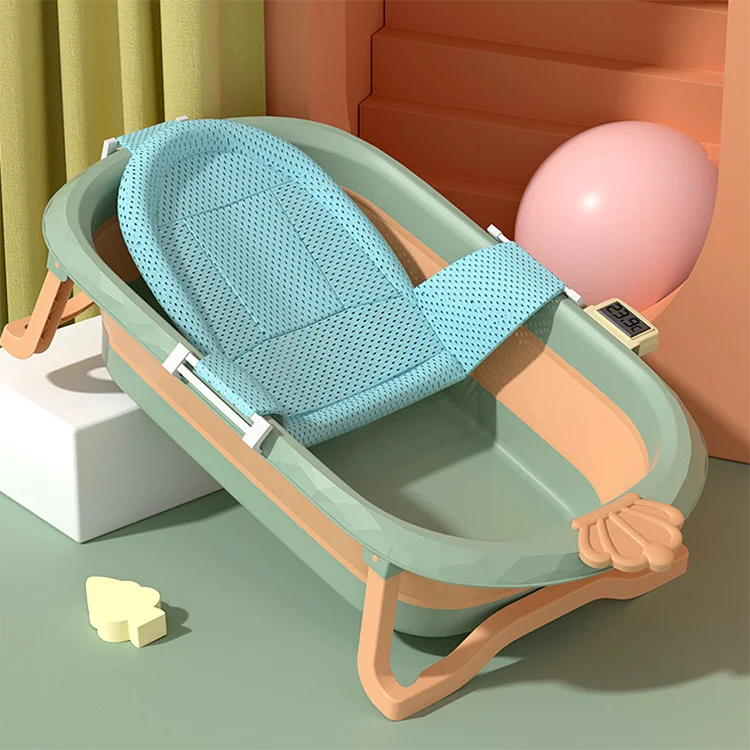 Collapsible Lilas Bebe Tub Foldable Baby Bathtub Seat With Cushion