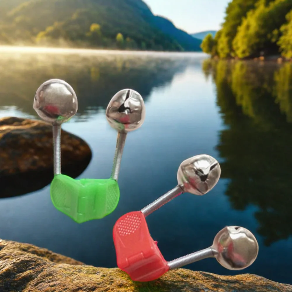 NEWMAJOR Outdoor Fishing Tackle Rod Bells Alarm Double Metal Fishing Bell Accessories