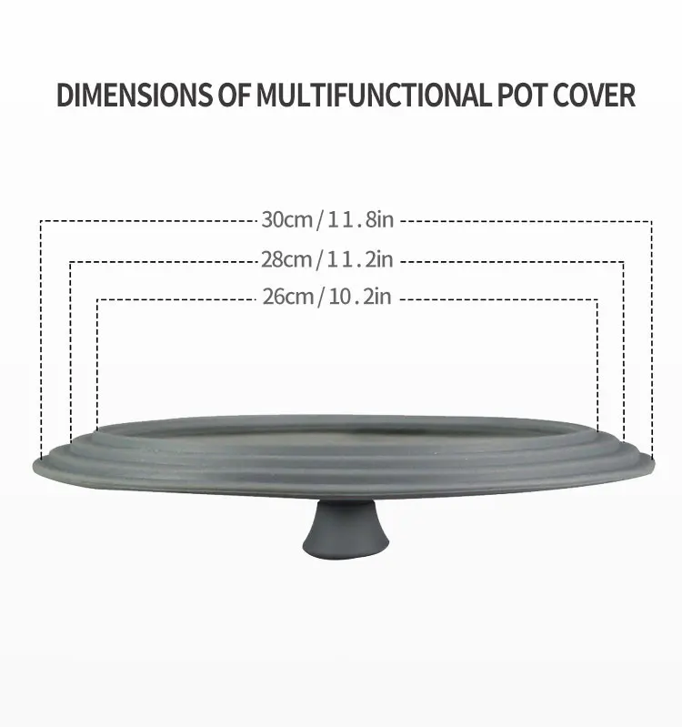 Amazon Hot Sale Universal Lid Stretch Silicone Rim Rubber Glass Pan Cover Lid For Pots