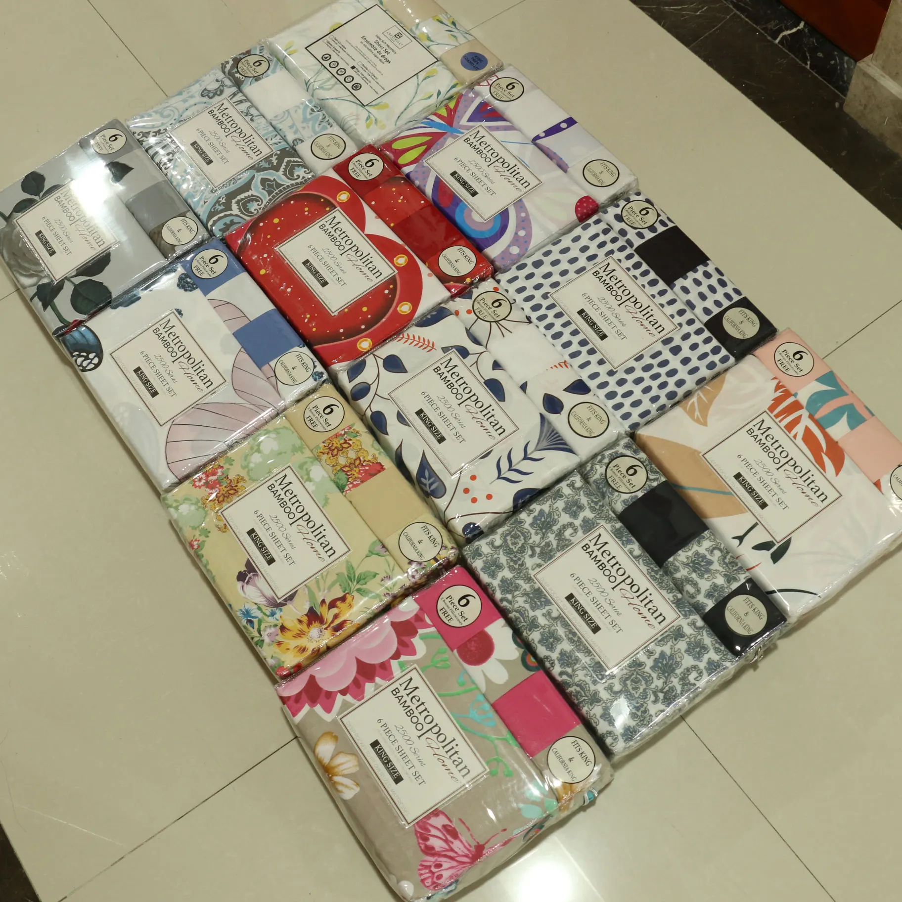 Factory Wholesale Custom American Designs Blue Moon 6pc Printed Bed Sheets Sets Luxury Bedding Wholesale