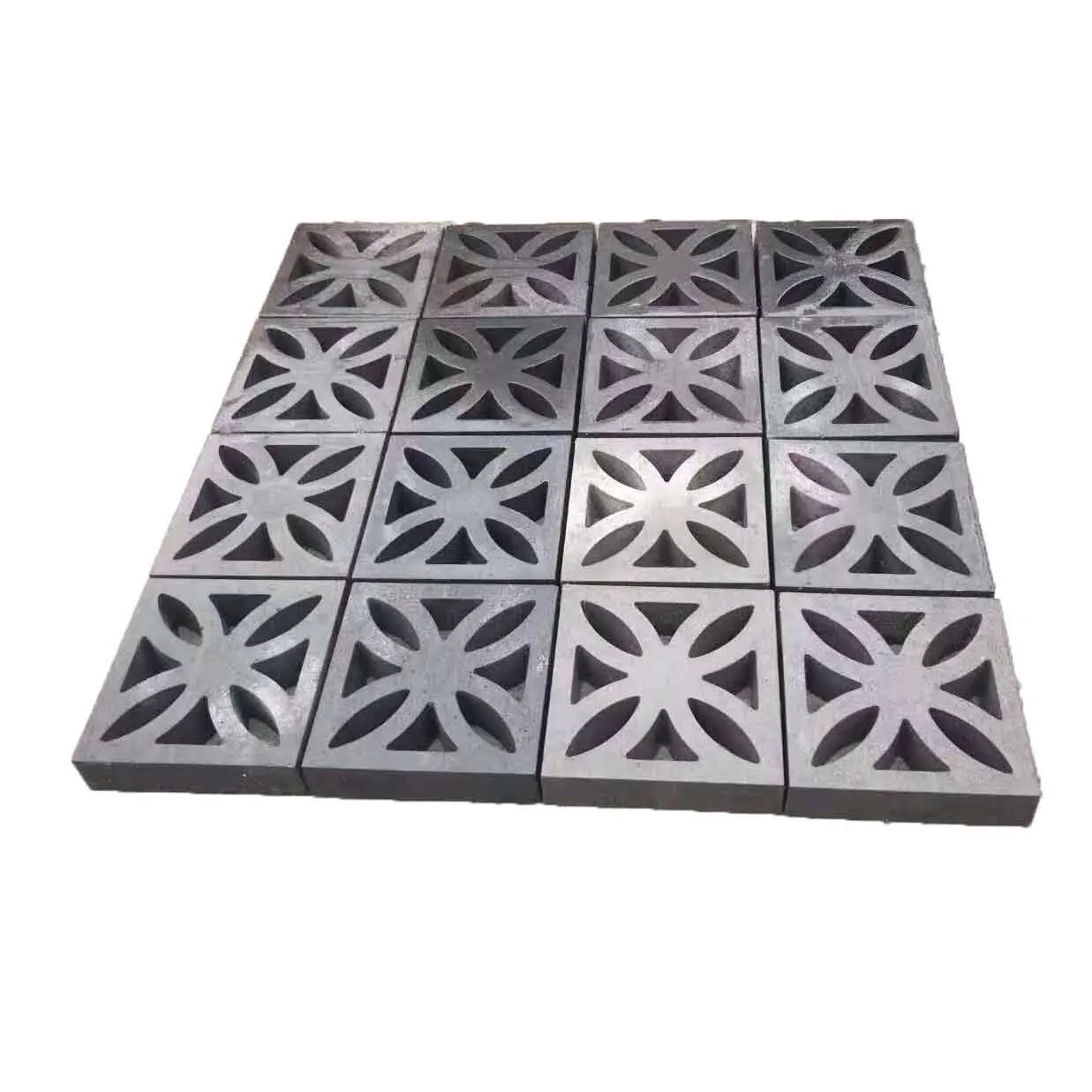 3D Concrete Block Interlocking Plastic Mold For Garden Wall Decoration