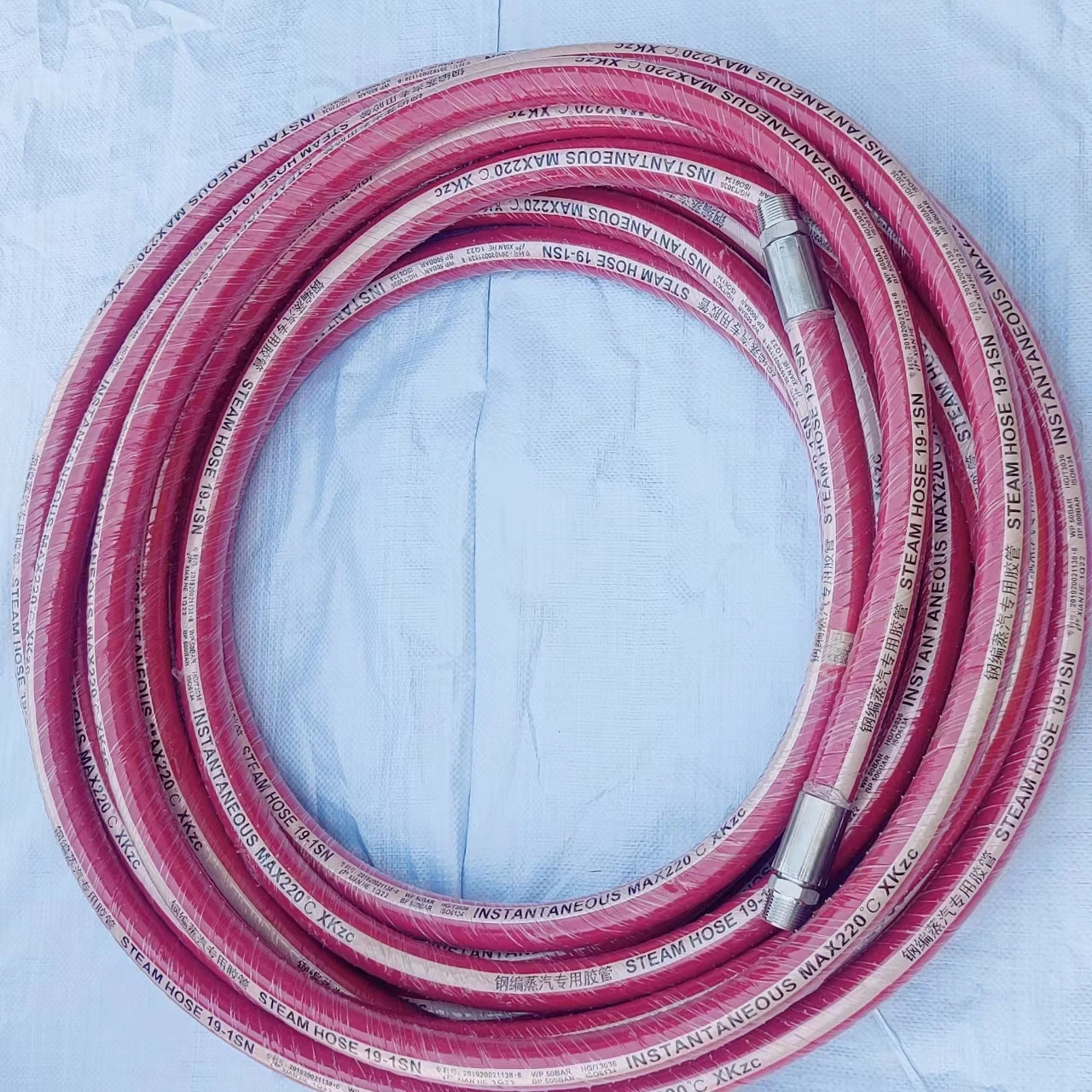 Steam hose High Quality Flex Durable Bendy High Resistant Pressure Air Discharge Steam Industrial Rubber Hose