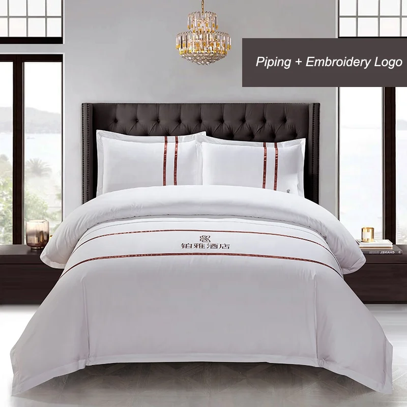 Hotel Textile Custom Duvet Cover Set Luxury 100% Cotton Hotel Bed Linen