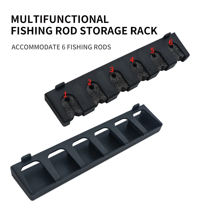 FISHGANG 2021customize ABS plastic Fishing rod rack with EVA  Fishing rod storage holder 237g 32*6.5*5cm fishing rod rack