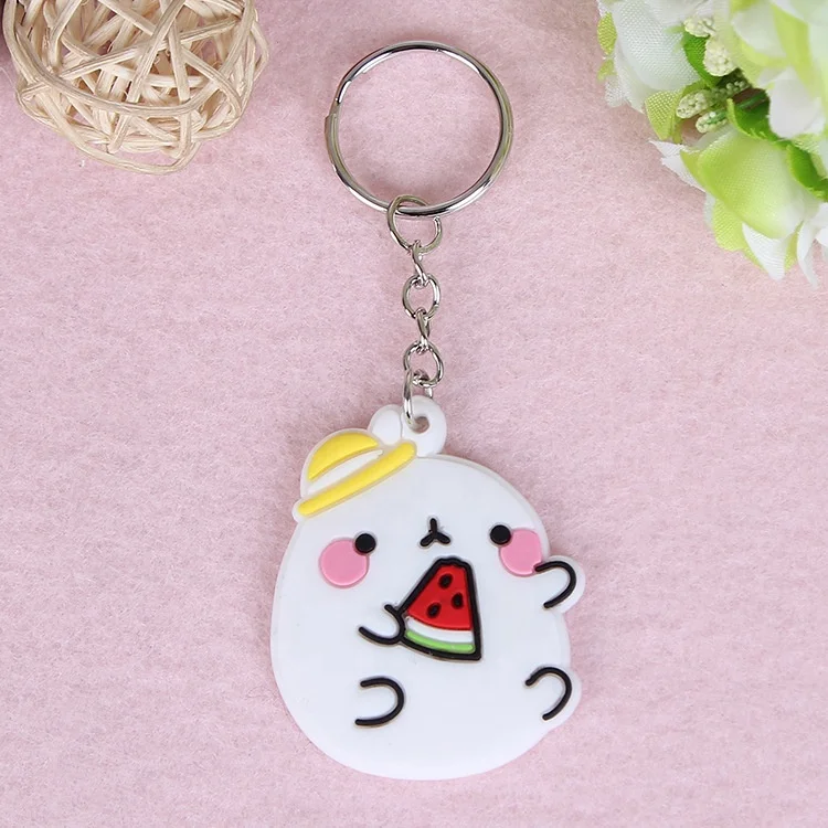 Custom Cute Cartoon Keychain PVC Soft Rubber Pendant Gift Fashion Creativity Keychain