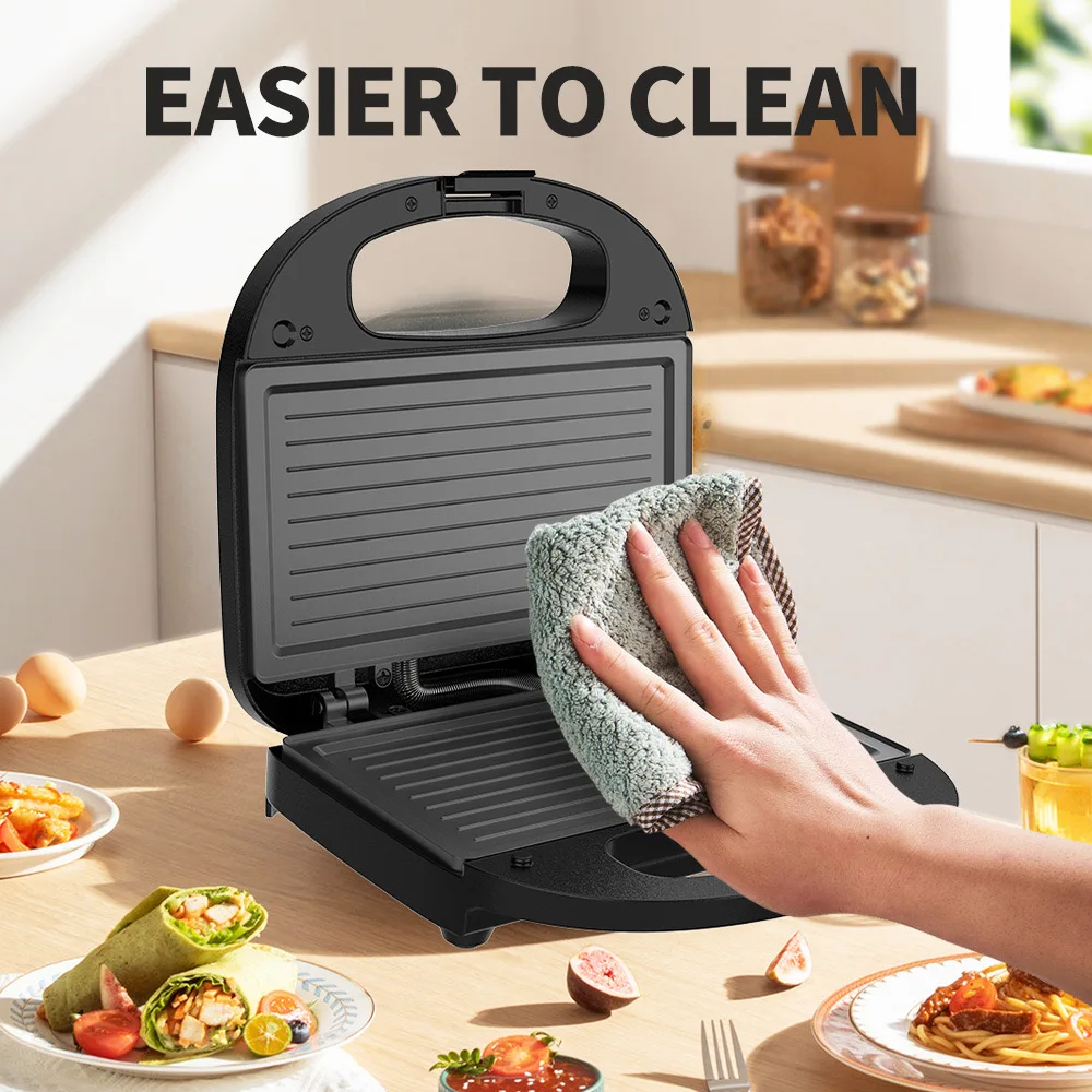 Waffle Maker Press Sandwich Machine Automatic Heating Grill Plate Breakfast Sandwich