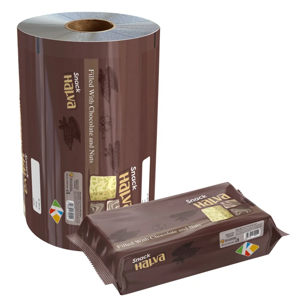Custom Printed Aluminum Foil Food Packaging Film/Plastic Laminated Sachet Packing Plastic Film Roll For Snack