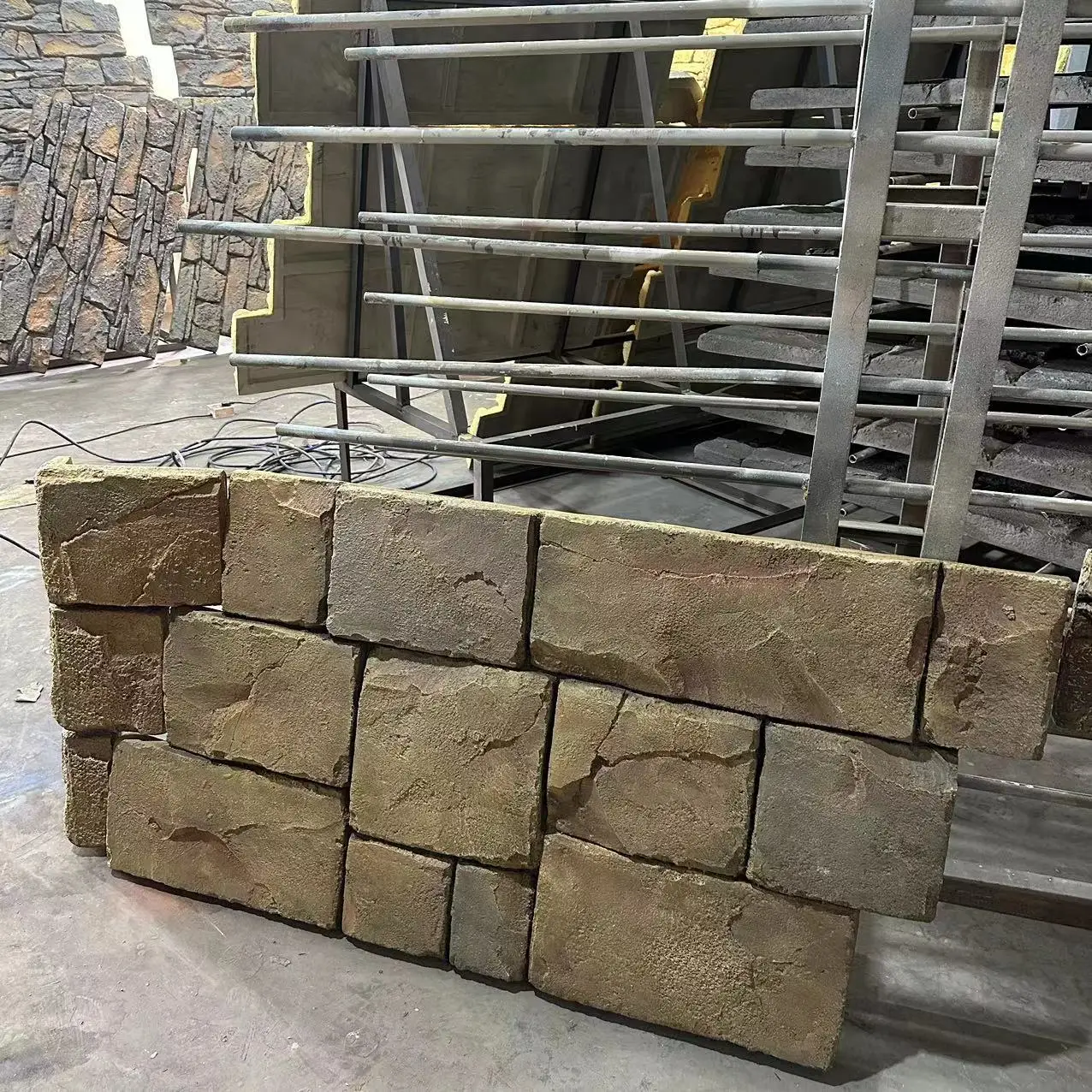 2023 Fashion Design China manufacturer PU Big Slab Faux Stone Wall Panel Artificial Castle Stone for indoor and outdoor