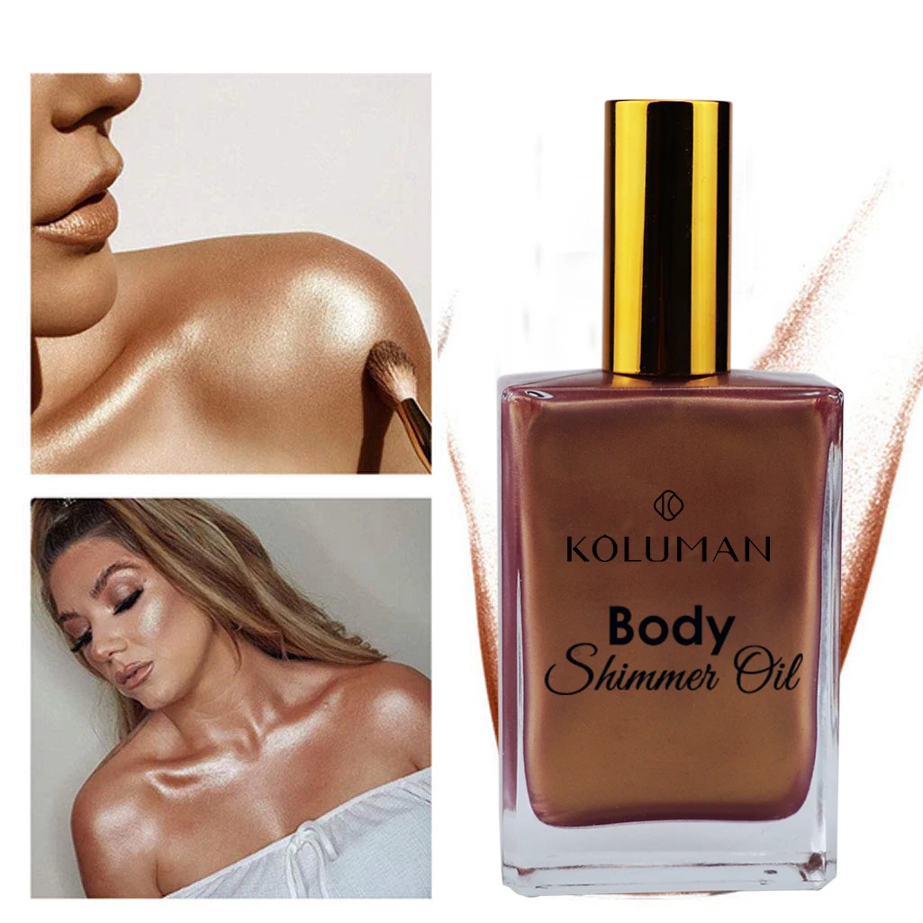 OEM/ODM Private Label Vegan Tanning Oil Private Label Custom Organ Shine Body Oil  Organic Shimmering Oil