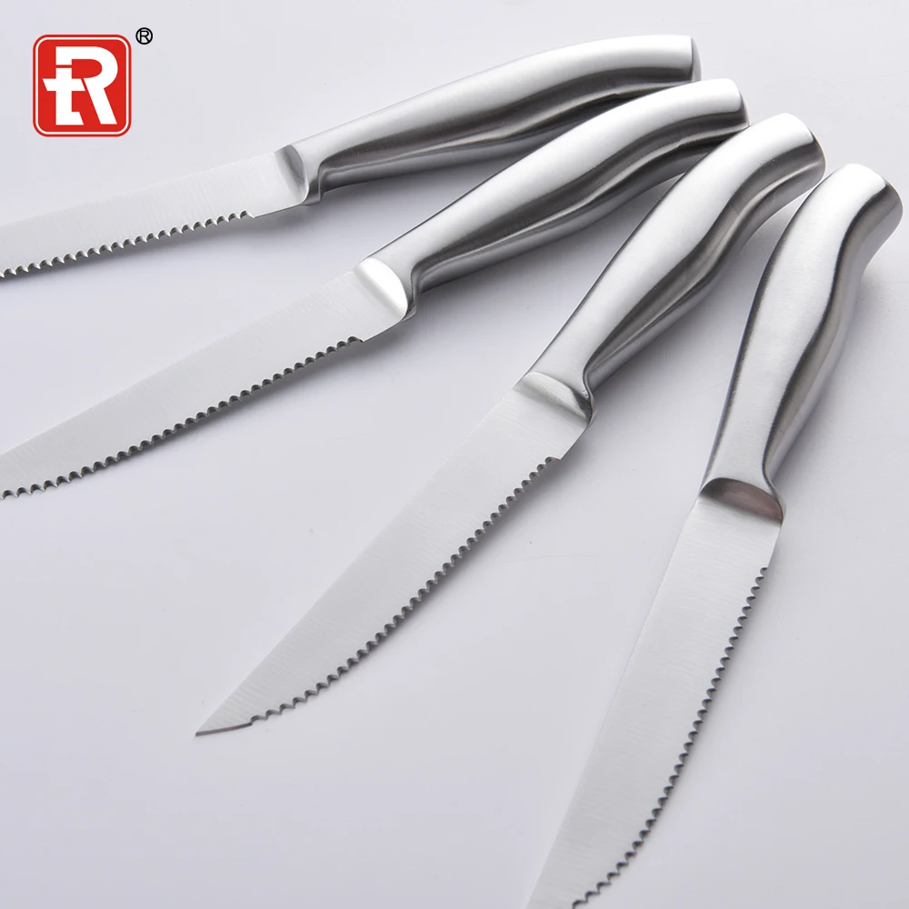 Brand new design 4.5 inch gold silverware set fancy steak knife for restaurant