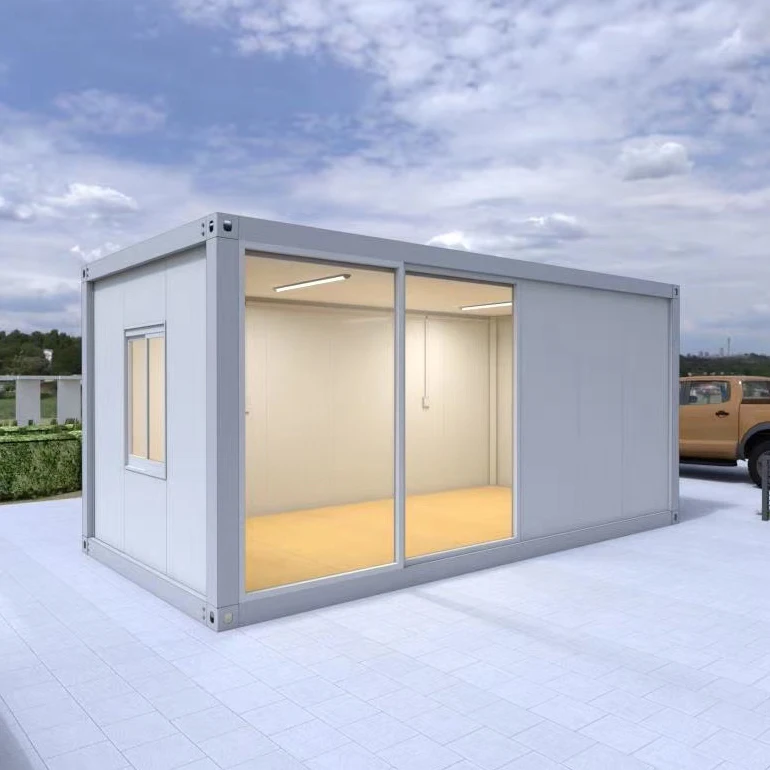 20Ft 40Ft Prefabricated Modular Container Site Office/Sandwich Panel Office 20Gp Luxury Living Building Cabin Container House