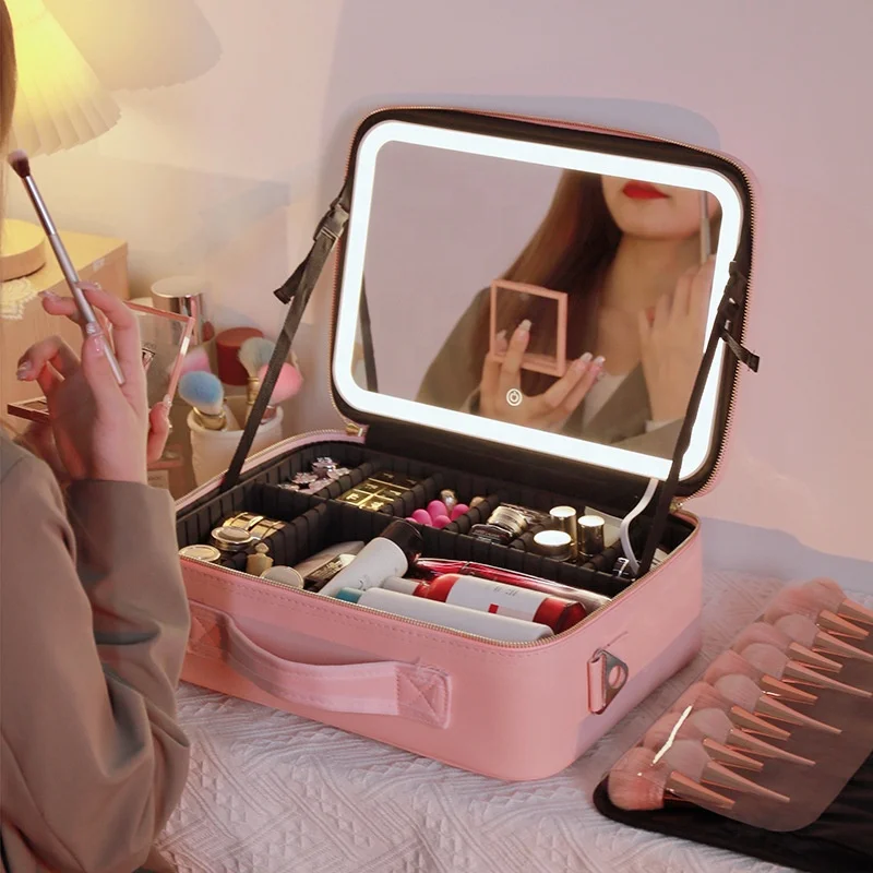 Makeup Case High Capacity Cosmetic Suitcase Full Empty Travel Makeup Organizer  Make Up Storage Box Women