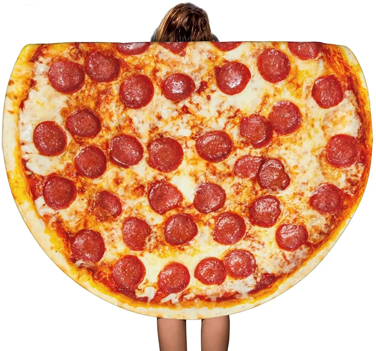 All-Season Muslin Throws Blanket Designer Plush Pizza Pattern Flannel Microfiber Throw Blanket