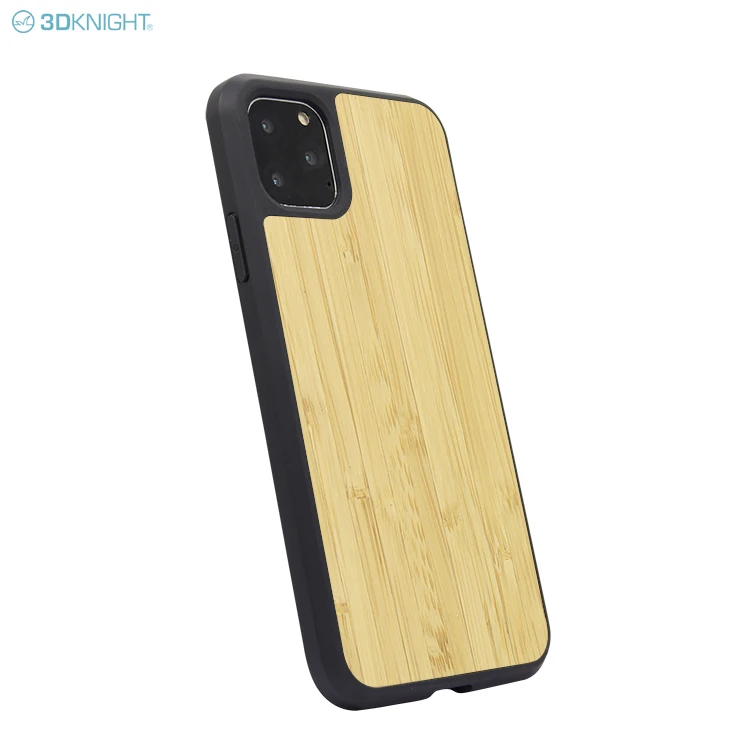 Shock-Absorption Bamboo Shell For Iphone Craved Smartphone Tpu Solid Case Handphone Wood Phone Cover