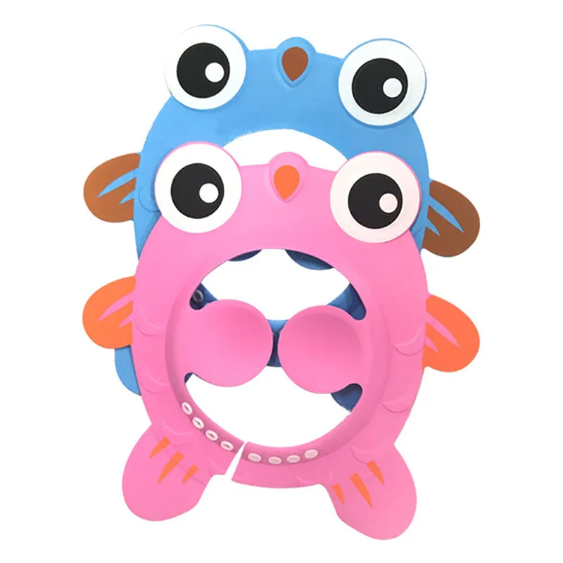 durable baby wash hair cover EVA soft foam fish shape bath hat shower cap