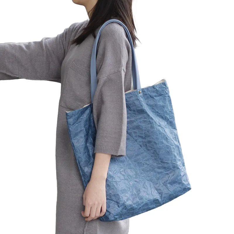 Bags Women Handbags Ladies Luxury Designer Tote Bag Large Capacity Purse High Quality Washable Kraft Paper Bag With Dupont Tyvek