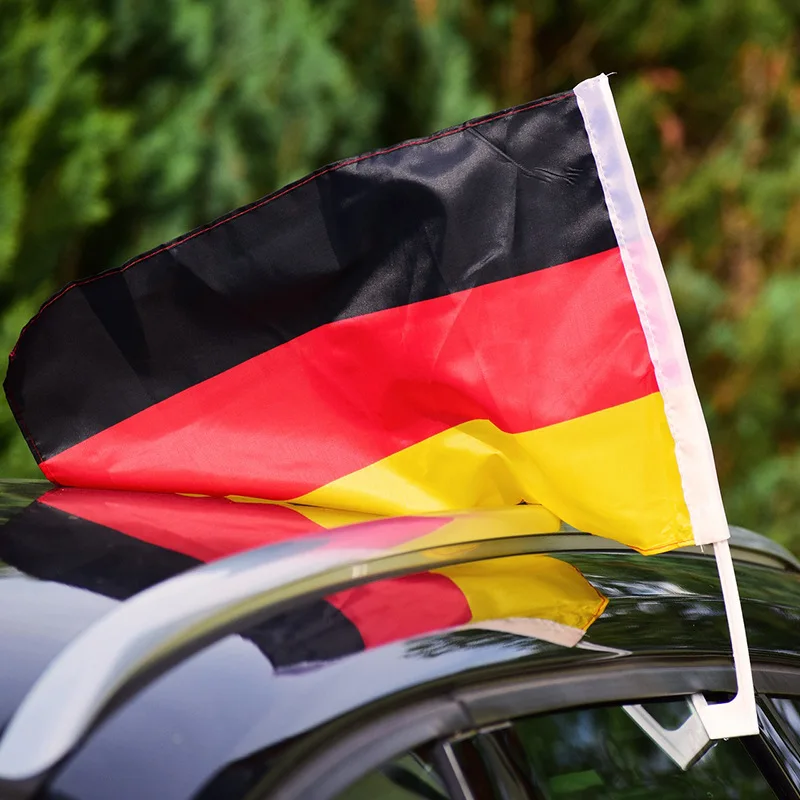Custom Printed 30*45 cm 100%Polyester Germany Car Window National  Flag For Outdoor Decoration