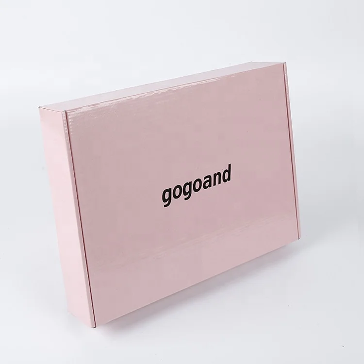 Custom Logo Cardboard Cartons Shipping Mailer Box Pink Cosmetic Set Cosmetics Mailing Skin Care Corrugated Packaging Boxes