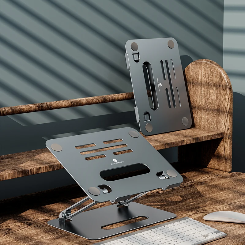 Boneruy Desktop Aluminum Adjustable Portable Laptop Stand Folding For 17.3inch Notebook