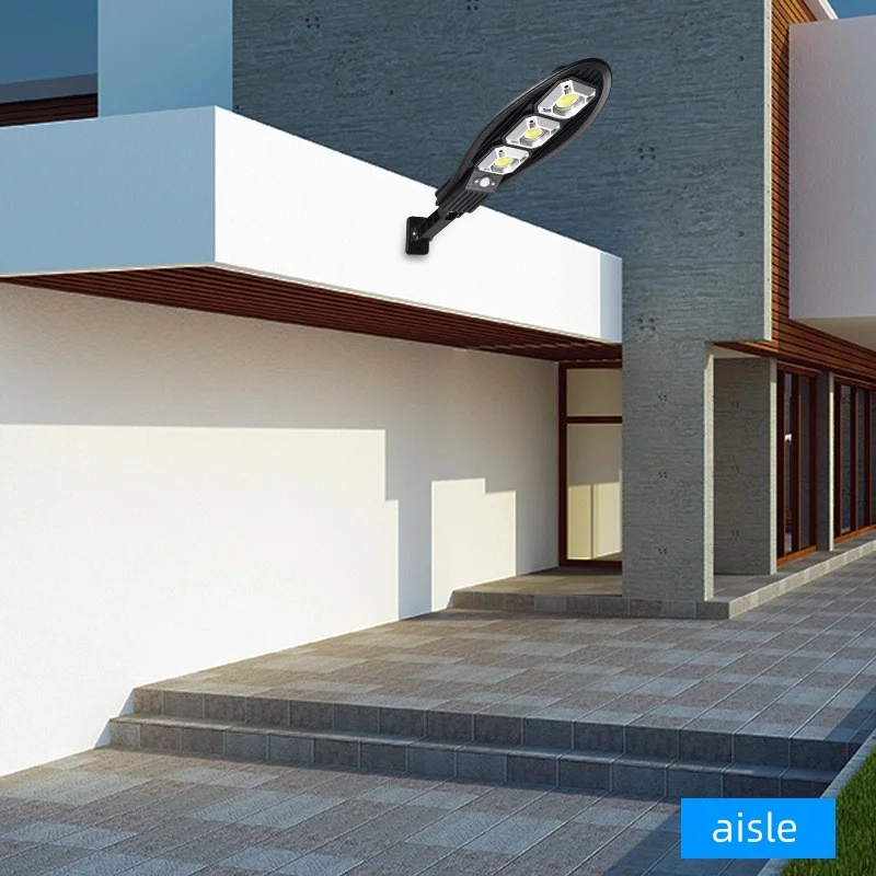 Solar street lights outdoor waterproof household remote control integrated human body induction super bright and high-power road