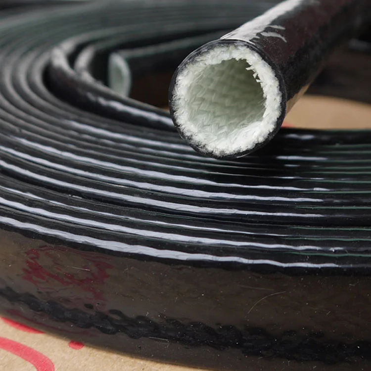Top Quality 30-55mm Heat Resistant Silicone Coated Fiberglass Tube High Temperature Resistance Hose Fire Proof Sleeve