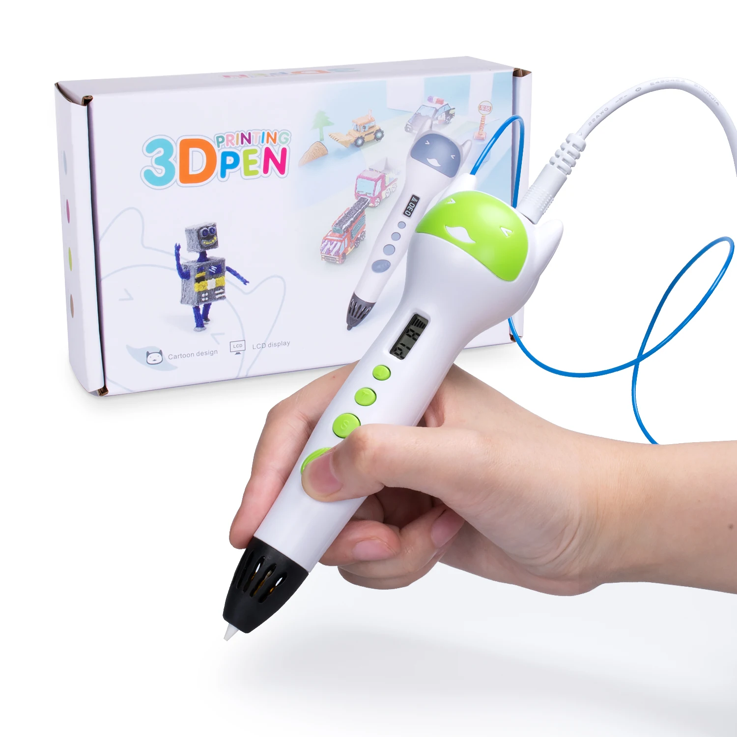 New Design 3d pen printer filament printer pen for kids children diy pencetak 3d