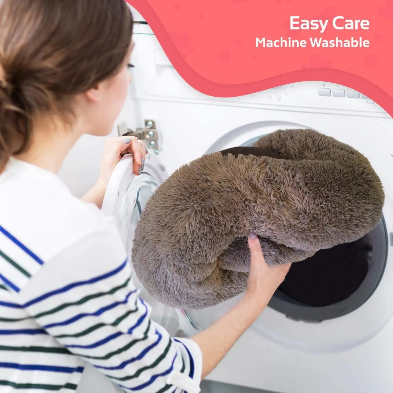 Wholesale Orthopedic Custom Luxury Soft Plush Warm donut Pet Bed Cushion Sofa Cat Dog Pet Bed