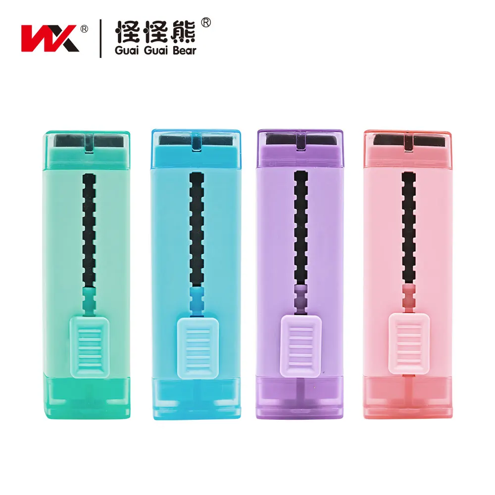 Factory spot quick acting eraser magnetic push-pull black eraser color eraser student supplies wholesale