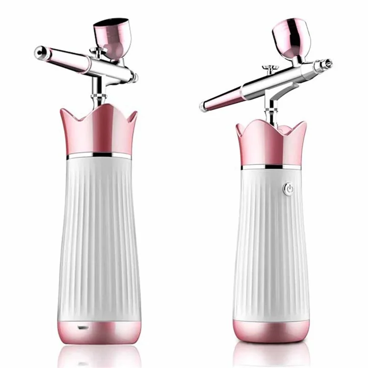 High Pressure Facial Oxygen Meter Skin Care Portable Spa Mini Spray Gun Air Paint Face Steamer Nano Sprayer Nebulizer Compressor