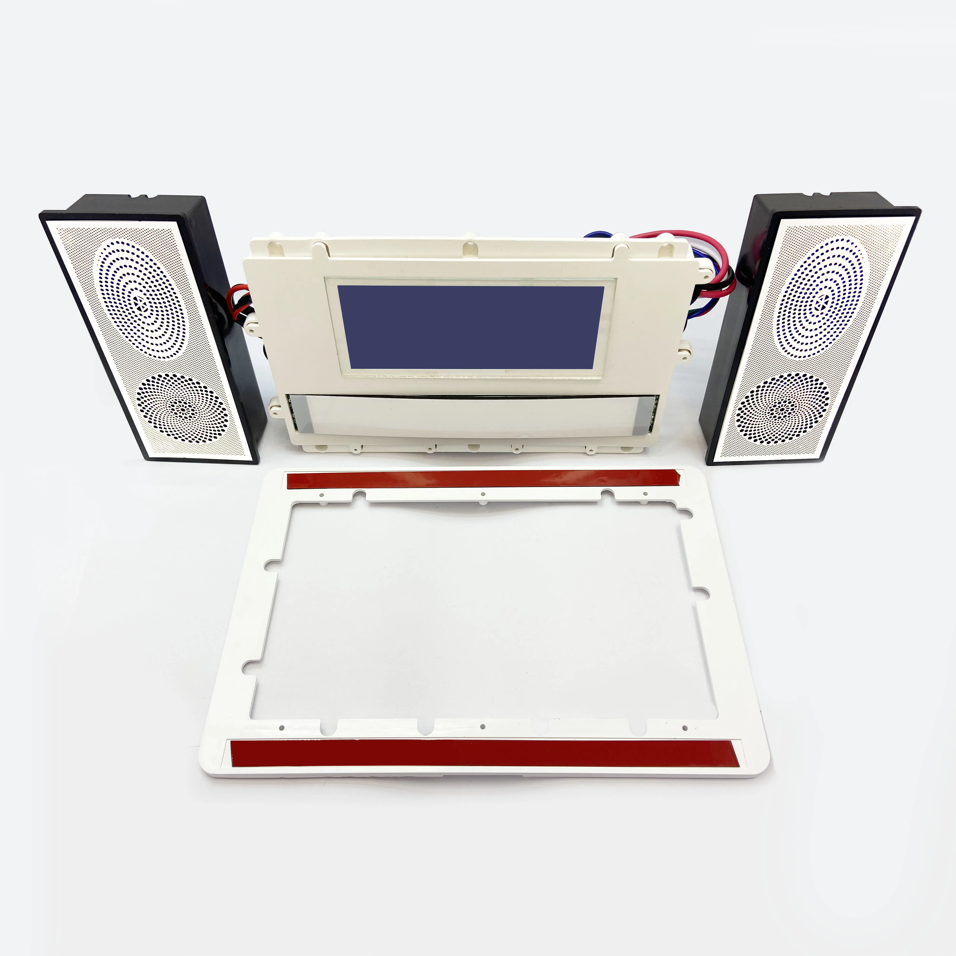 Six button bluetooth music function with antifog time temperature bathroom mirror touch switch 12V 24V low voltage output input