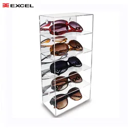 Custom Acrylic Countertop Sunglasses Display case Looking eyewear Optical Organizer Display Show case Lockable