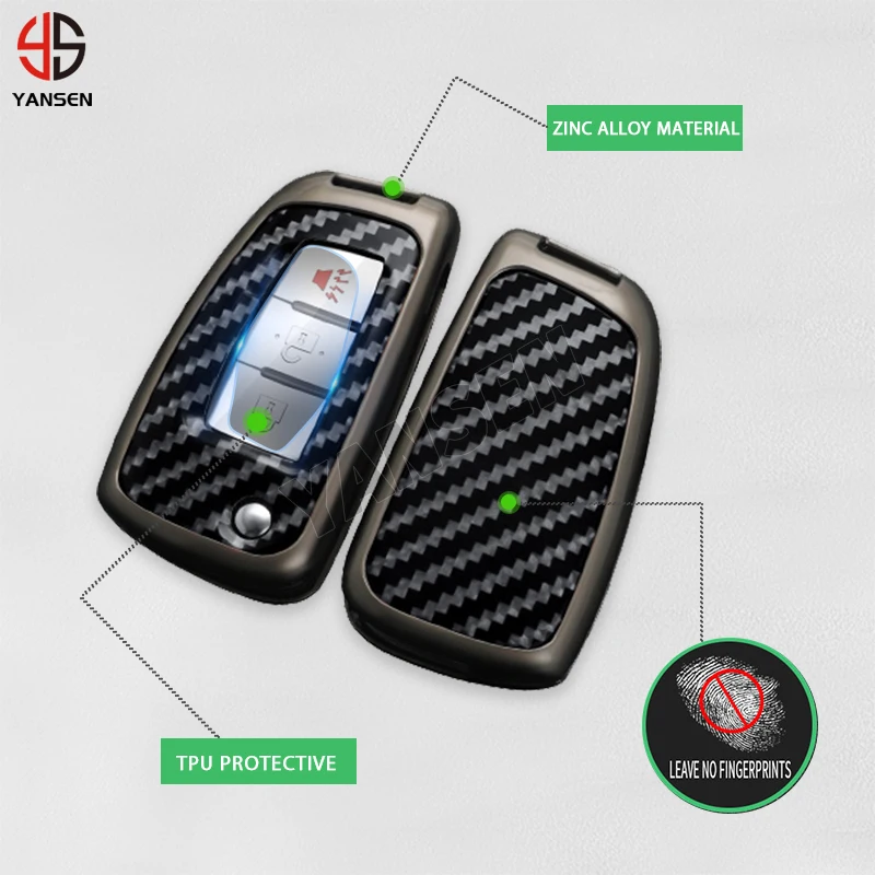 2023 NEW Carbon Fiber Car Key Cover Case Shell For Nissan Qashqai J11 X-trail Tiida Trail MAXIMA ALTIMA Juke Sylphy LIVINA