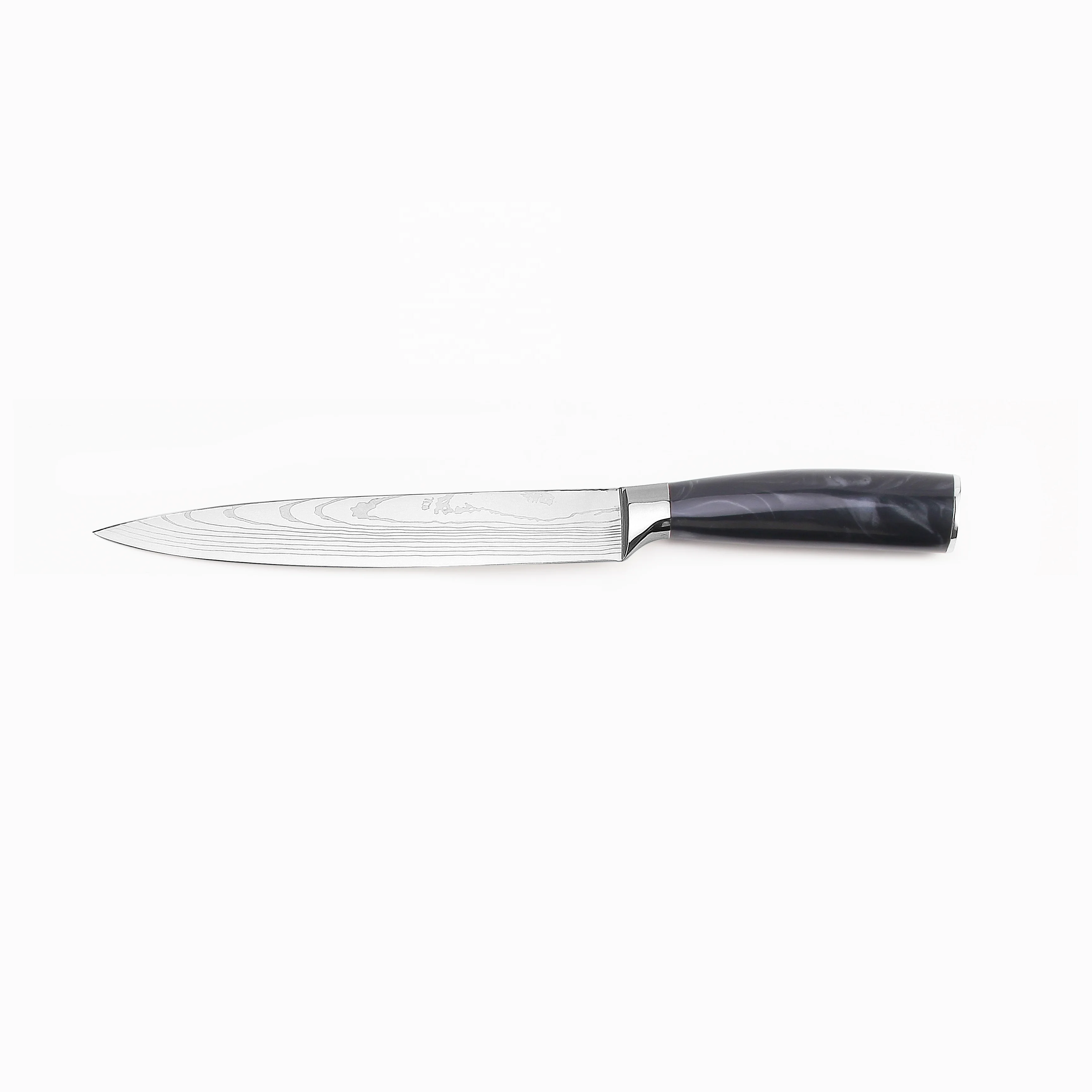 Laser damascus pattern blade  5 inch  utility knife kitchen knife for meat vegetable and fruit