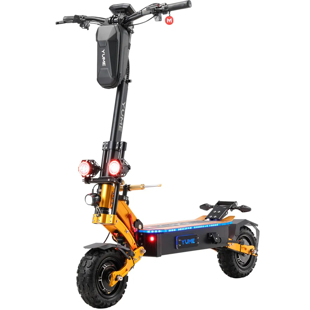 YUME 5000w dual motor electric motorcycle scooter folding oil brake 11 inch fat tire electric folding scooter with dealer price