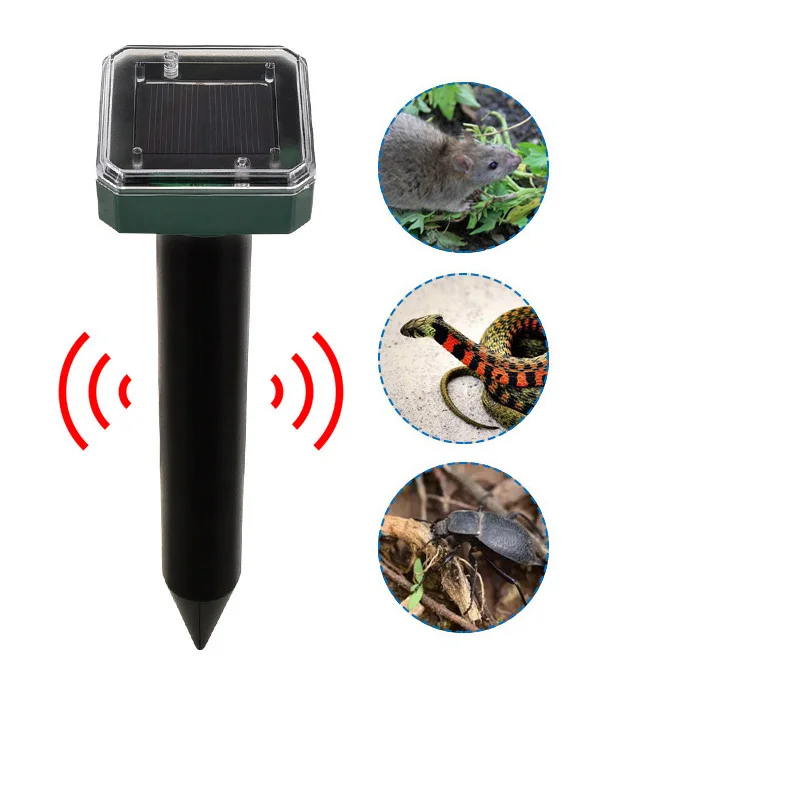 Solar Ultrasonic Ultrasonic Snakes Mouse Gophers Solar Powered Mole Repeller for Yard