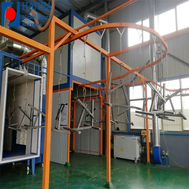 Lamp post steel pipe cabinet complete auto powder coating line for sale
