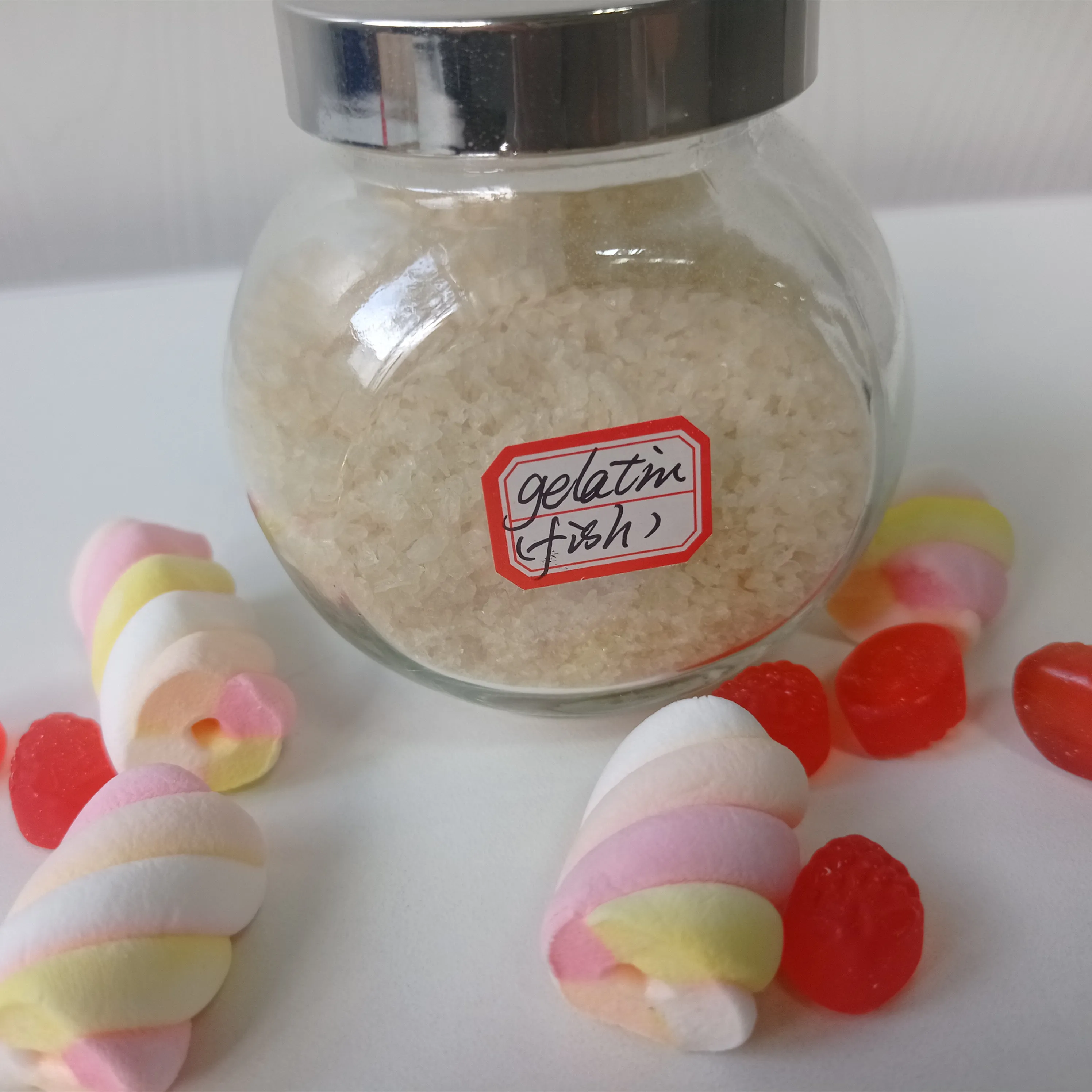 Food ingredient high quality 200bloom beef/fish gelatin powder pink colour gelatin