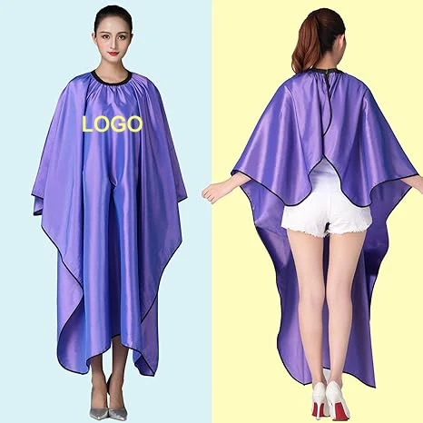 Customized Hair Cutting Gown Cape Hairdressing Hairdresser Salon Barber Apron Haircut Gown with Snap Barber Apron