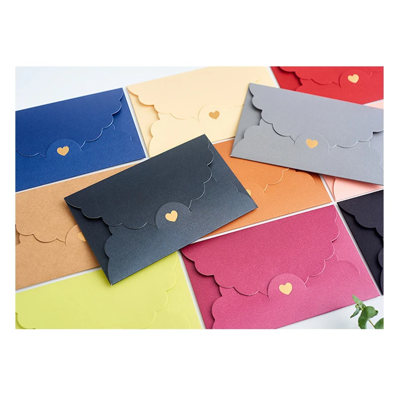Hot sale A6 colorful paper envelopes with Love buckle Business Photo envelope creative gift envelop size 175*110mm