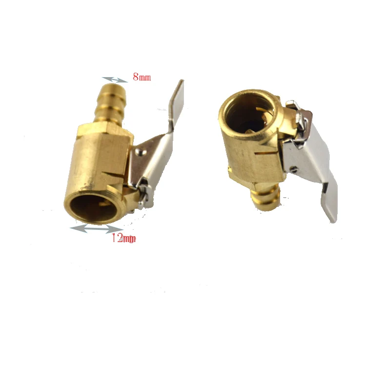 Car Vehicle Tire Inflator Air Valve Connector Auto Truck Tire Clamp Brass Valve Air Pump Chuck Clip