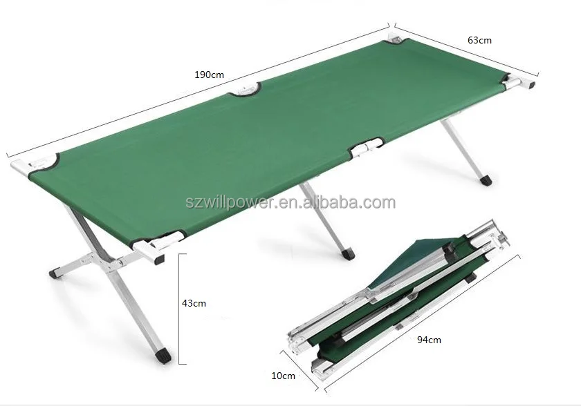 
Foldable aluminum and metal folding bed stretcher military bed army cot camping folding aluminum bed 