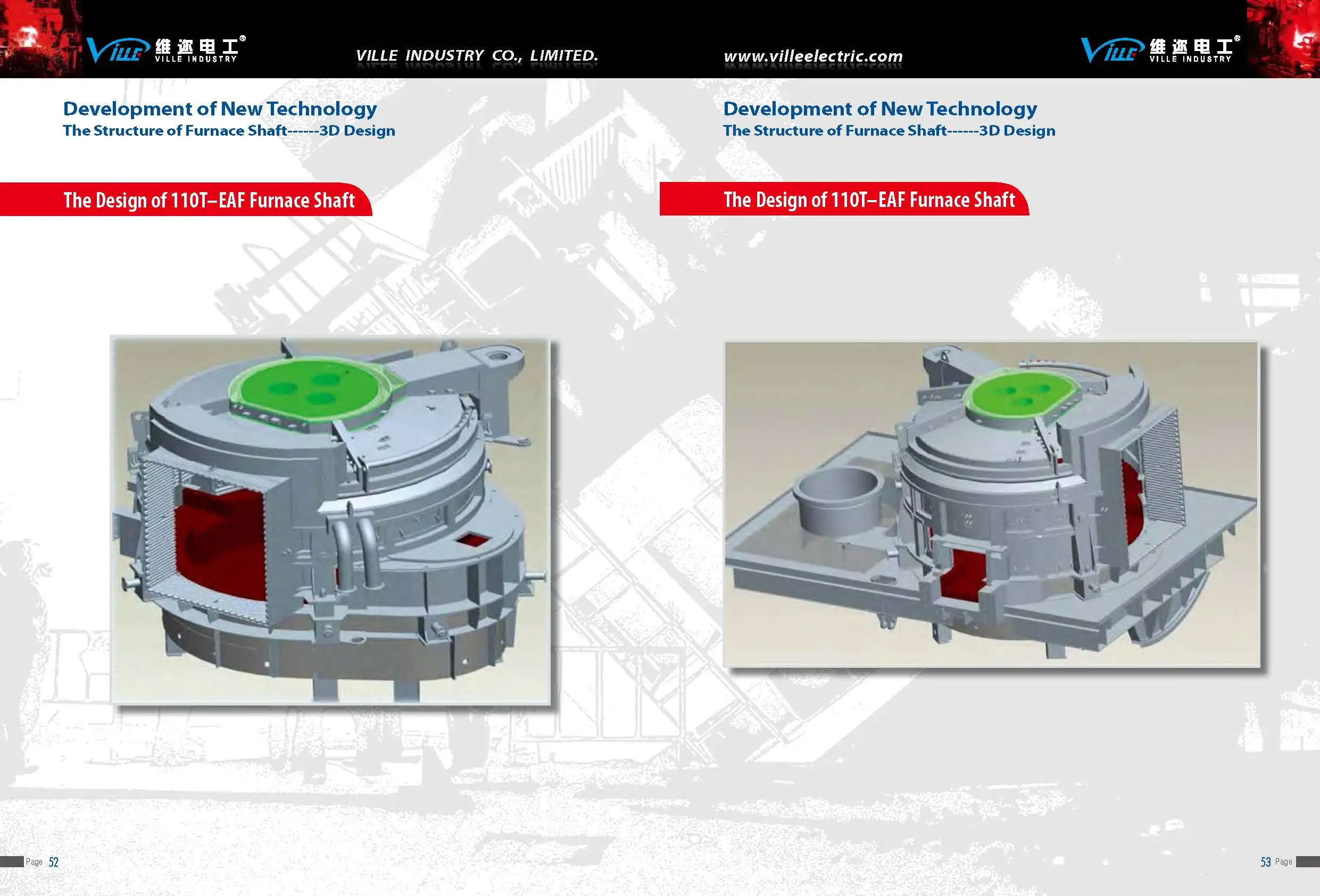 
 Электродуговая печь типа EBT 100T, дугоплавильная печь, промышленная печь  