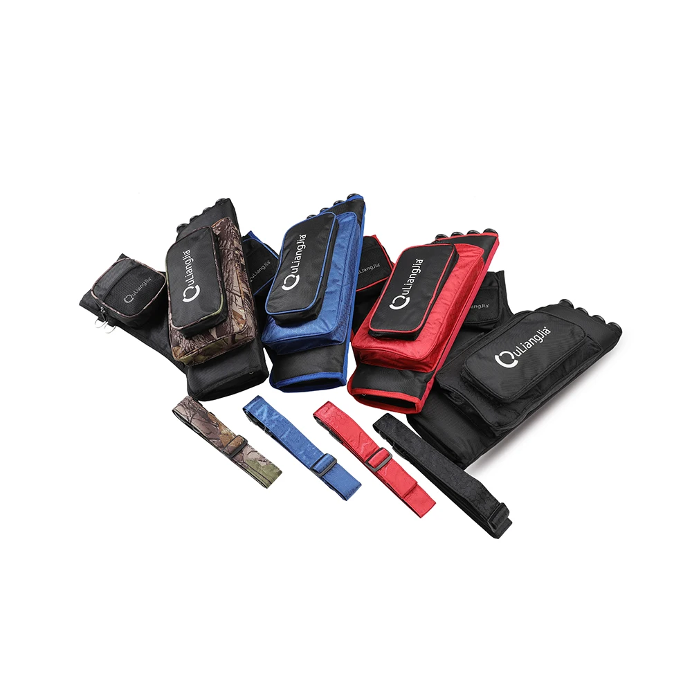 Ouliangjia Good Quality Archery 4 Tube Target Quiver Training Arrow Hip Quiver for Shooting