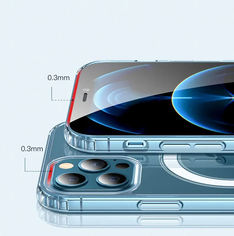 Мягкий чехол для телефона из ТПУ для iphone 14 pro max, роскошный цветной прозрачный Магнитный чехол для беспроводной зарядки, противоударный чехол для iphone 14