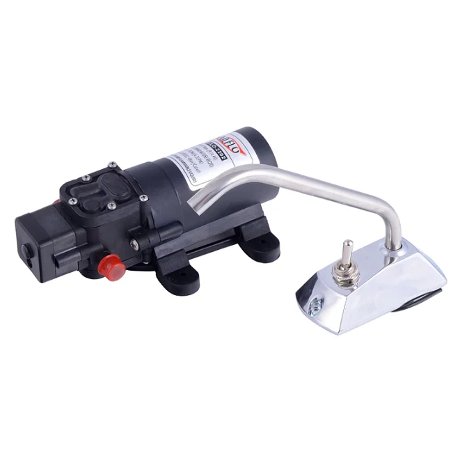 
12V Galley Electric self priming Water Pump basin Tap Faucet KIT for Caravan Boat 